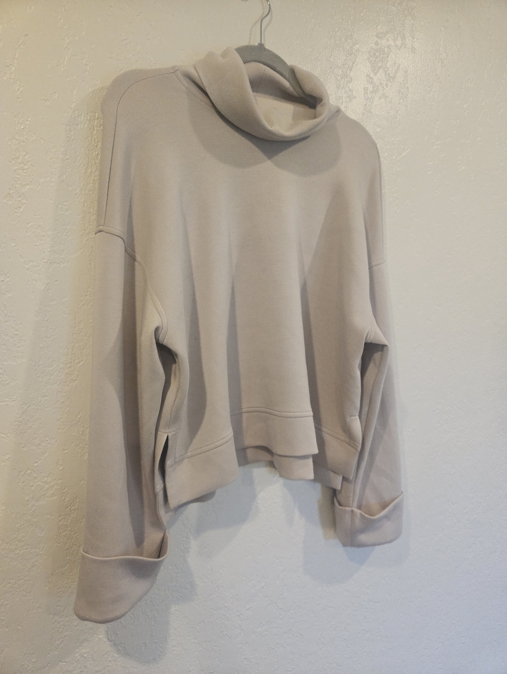 Spanx Womens Air Essentials Turtleneck Long Sleeve Relaxed Size XL - French Gray